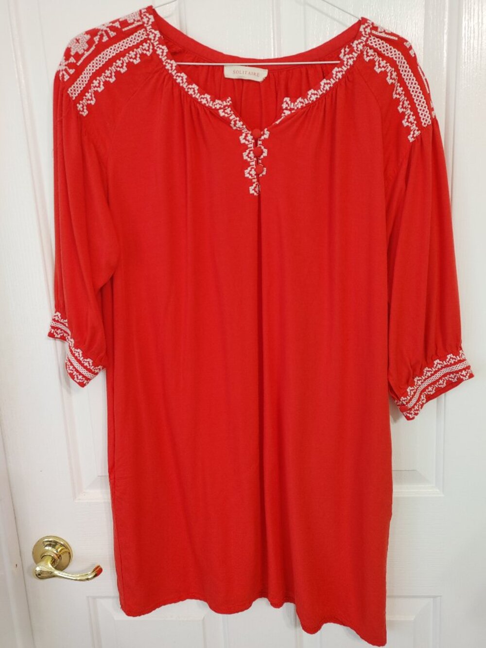 Red Solitare Dress Size L - Picture 1 of 5